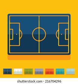 Flat design: playing field