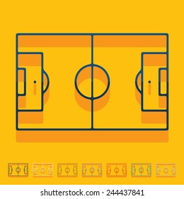 Flat design: playing field