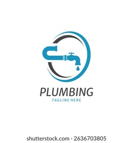 Flat Design of Plumbing with Simple Concept.