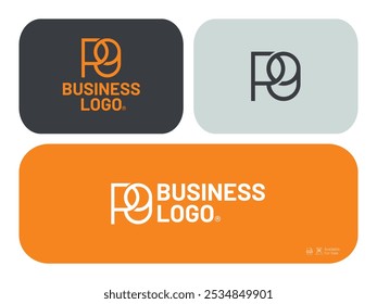 Flaches Design PO-Logo-Vorlage