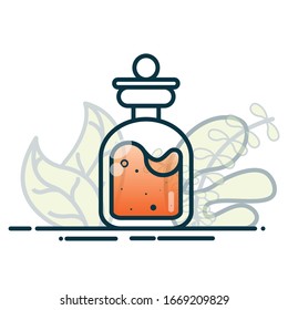 Flat Design Poison Bottle Liquid 