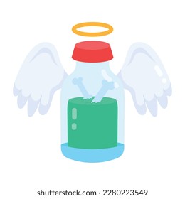 Flat design of poisonous potion bottle 