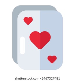 A flat design of poker card icon