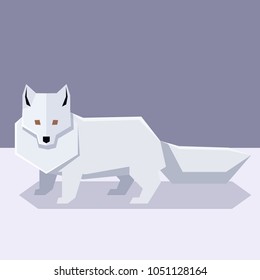 Flat design Polar Fox