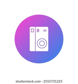 flat design polaroid camera vector icon