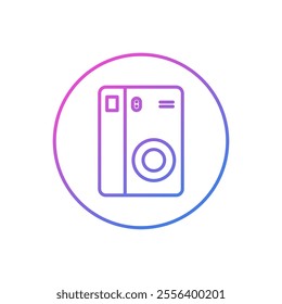 flat design polaroid camera vector icon