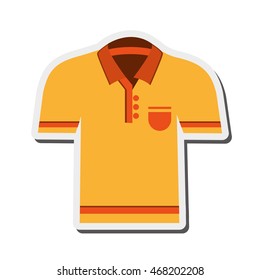 flat design polo shirt icon vector illustration