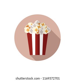 Flat design popcorn