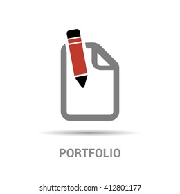 Flat design portfolio icon