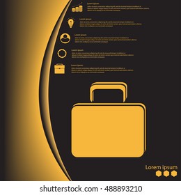 Flat design portfolio icon