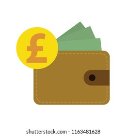 flat design pound currency