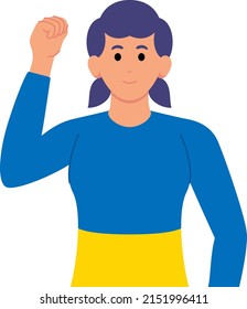 flat design pray for ukraine vector illustration