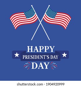 Flat design presidents day event theme vector illustration.	