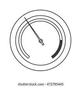 flat design pressure manometer icon vector illustration