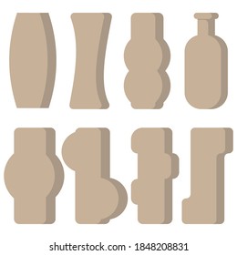 Flat design pretty flower vase