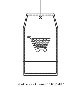 flat design price tag icon vector illustration