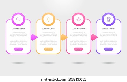 Flat design process infographic template