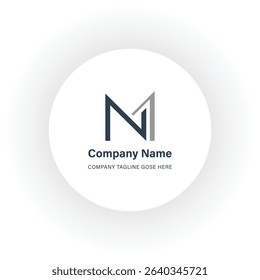Flat design professional mn logotype
