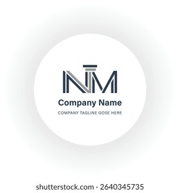 Flat design professional mn logotype