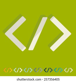 Flat design. programming