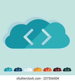Flat design. programming