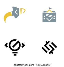 flat design programming company logo