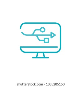 flat design programming company logo