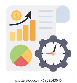 Flat design of project deadline icon