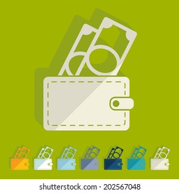 Flat design: purse
