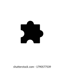 flat design puzzle icon vector illustration