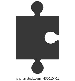 flat design puzzle piece icon vector illustration silhouette