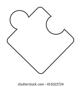 flat design puzzle piece icon vector illustration