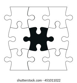 Blank Jigsaw Puzzle 8 Pieces Simple Stock Vector (Royalty Free ...