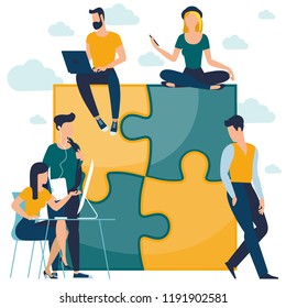 Projeto plano vetor negócio equipe de projeto conceito de trabalho gestão de fluxo de trabalho investidor crescente dinheiro resumo.