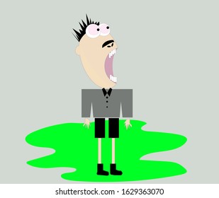 Flat design for Quirky Characters in single man 