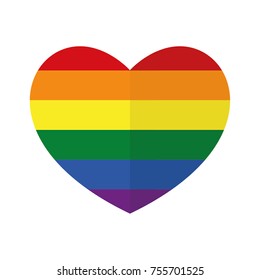 Rainbow Heart Strips Colors Vector Stock Vector (Royalty Free) 754746454