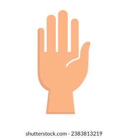 Flat design raise hand icon. Hand icon. Vector.