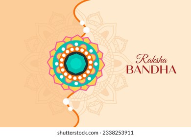 flat design raksha bandhan background illustration concept