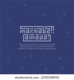 flat design ramadan greetings with kufic writing style 2025