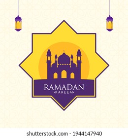 flat design ramadan kareem free vector