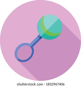 Flat design Rattle. Vector illustration