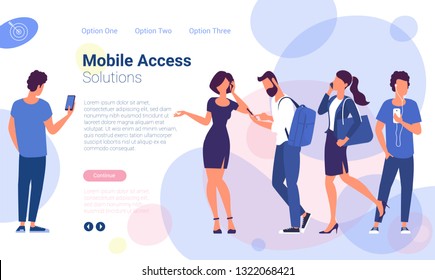 Flat design  ready to animation characters  social media  networking and marketing web page template. Modern urban people creative  illustration. 