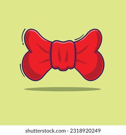 Flat design of red bowties vector icon mascot, with isolated layers that can easy to used.