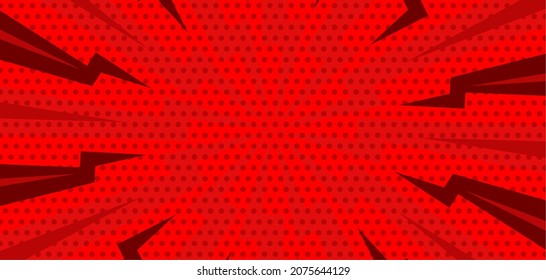 Flat design red comic style backround