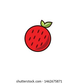 flat design red fruit vector