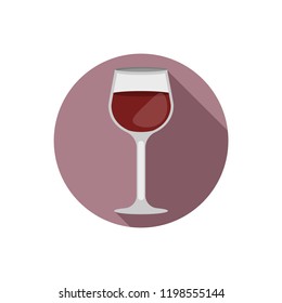 Flat design red wine