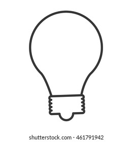 flat design regular lightbulb icon vector illustration