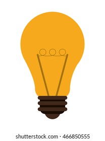 flat design regular lightbulb icon vector illustration
