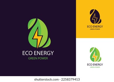 flat design renewable energy logo template
