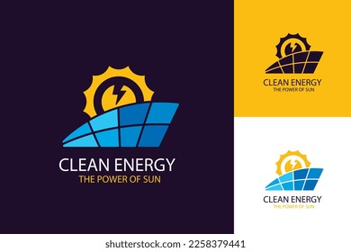 flat design renewable energy logo template